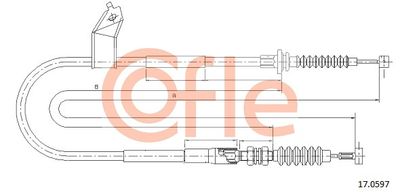 Cable Pull, parking brake COFLE 92.17.0597