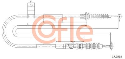 Cable Pull, parking brake COFLE 92.17.0598