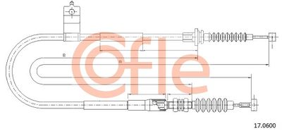 Cable Pull, parking brake COFLE 92.17.0600