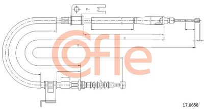 Cable Pull, parking brake COFLE 92.17.0658