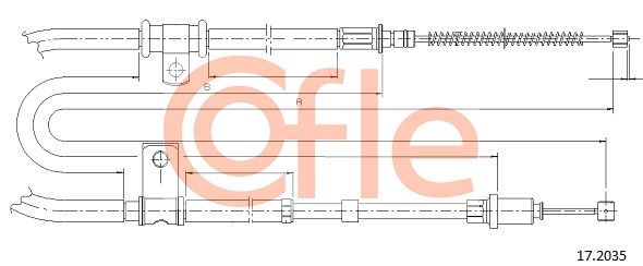 COFLE 92.17.2035 Cable Pull, parking brake