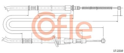 Cable Pull, parking brake COFLE 92.17.2210