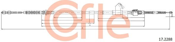 COFLE 92.17.2288 Cable Pull, parking brake