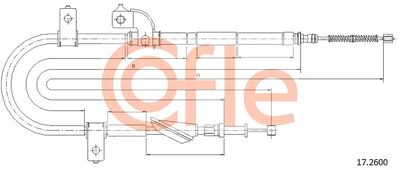 Cable Pull, parking brake COFLE 92.17.2600