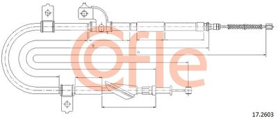 Cable Pull, parking brake COFLE 92.17.2603