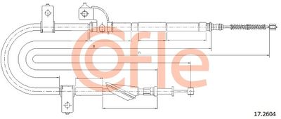 Cable Pull, parking brake COFLE 92.17.2604