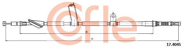 COFLE 92.17.4045 Cable Pull, parking brake