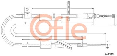 Cable Pull, parking brake COFLE 92.17.5056
