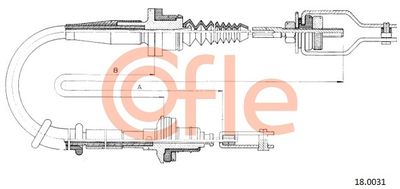 Cable Pull, clutch control COFLE 92.18.0031