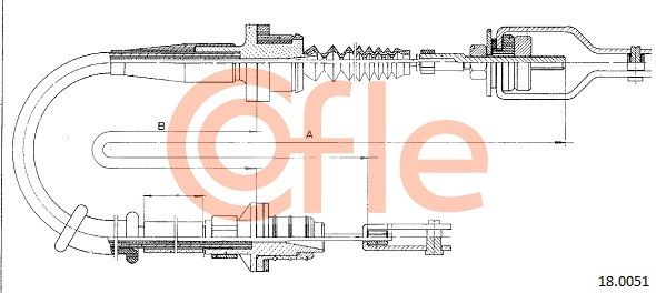 COFLE 92.18.0052 Cable Pull, clutch control