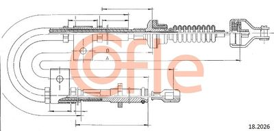 Cable Pull, clutch control COFLE 92.18.2026