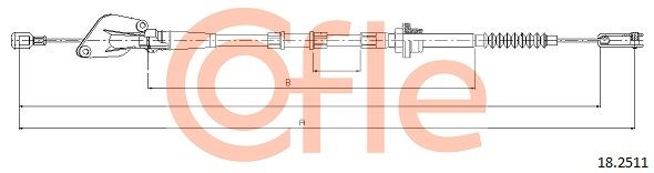 COFLE 92.18.2511 Cable Pull, clutch control