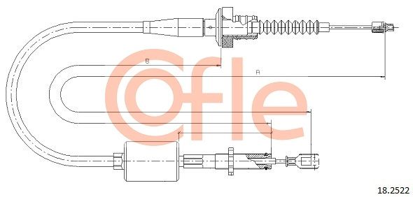 COFLE 92.18.2522 Cable Pull, clutch control