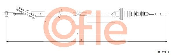 COFLE 92.18.3501 Cable Pull, clutch control