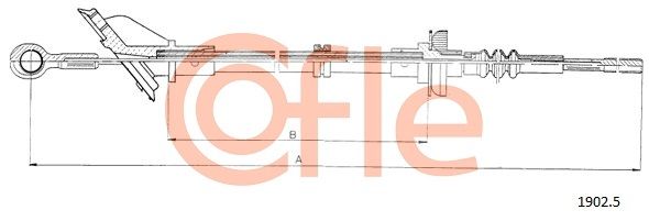 COFLE 92.1902.5 Cable Pull, clutch control