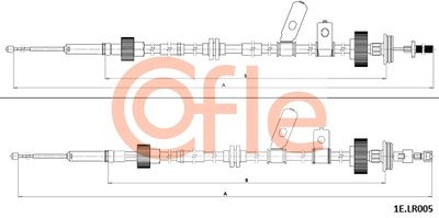 Cable Pull, parking brake COFLE 92.1E.LR005