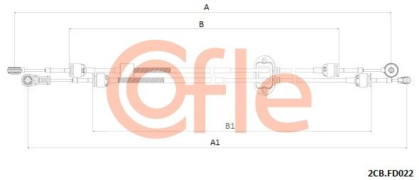 COFLE 92.2CB.FD022 Cable Pull, manual transmission