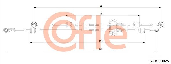 COFLE 92.2CB.FD025 Cable Pull, manual transmission