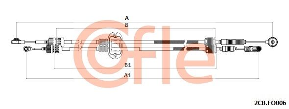 COFLE 92.2CB.FO006 Cable Pull, manual transmission