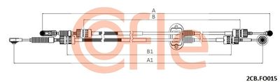 Cable Pull, manual transmission COFLE 92.2CB.FO015