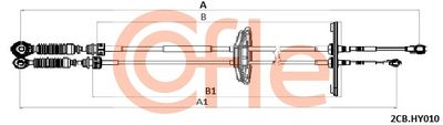 Cable Pull, manual transmission COFLE 92.2CB.HY010