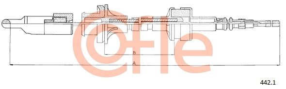 COFLE 92.442.1 Cable Pull, clutch control