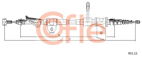 COFLE 92.451.11 Cable Pull, parking brake