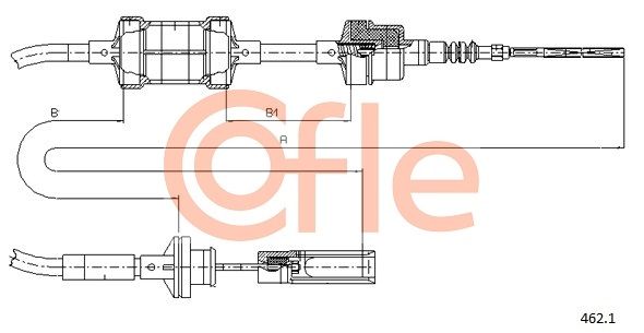 COFLE 92.462.1 Cable Pull, clutch control