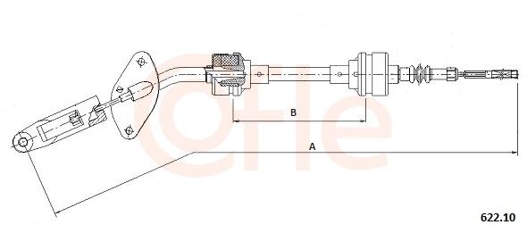 COFLE 92.622.10 Cable Pull, clutch control