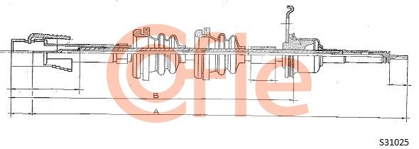 COFLE 92.S31025 Speedometer Cable