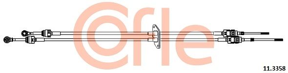 COFLE 92.11.3358 Cable Pull, manual transmission