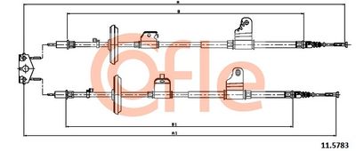 Cable Pull, parking brake COFLE 92.11.5783