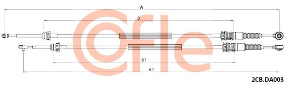 COFLE 92.2CB.DA003 Cable Pull, manual transmission