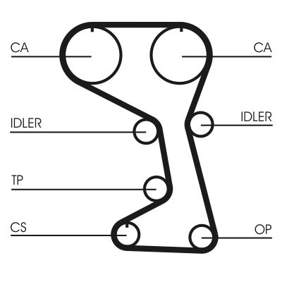 CONTINENTAL CTAM CT712 Timing Belt