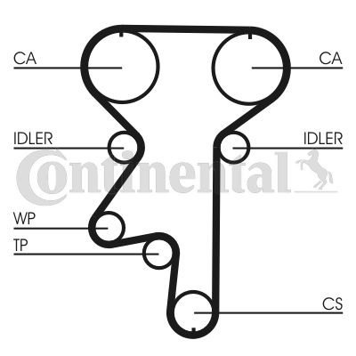 Timing Belt CONTINENTAL CTAM CT871