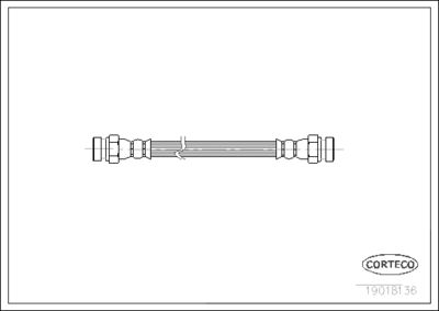 Brake Hose CORTECO 19018136