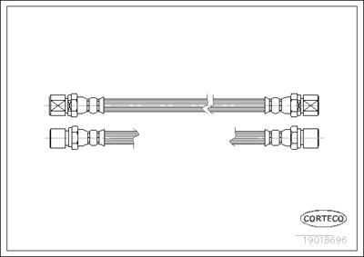 Brake Hose CORTECO 19018696