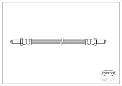 Brake Hose CORTECO 19018736