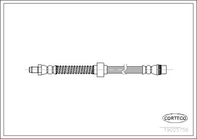 Brake Hose CORTECO 19025756