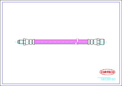 Brake Hose CORTECO 19030150