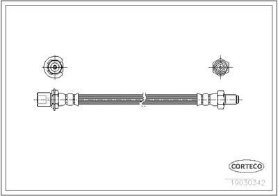 Brake Hose CORTECO 19030342