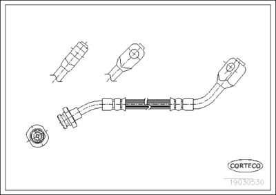 Brake Hose CORTECO 19030530