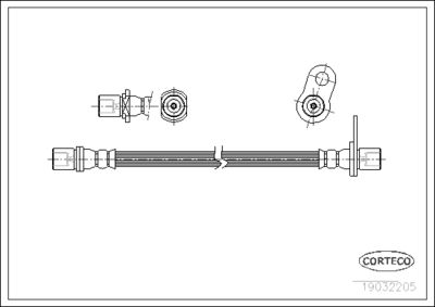 Brake Hose CORTECO 19032205