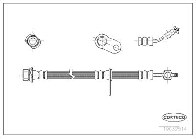 Brake Hose CORTECO 19032514