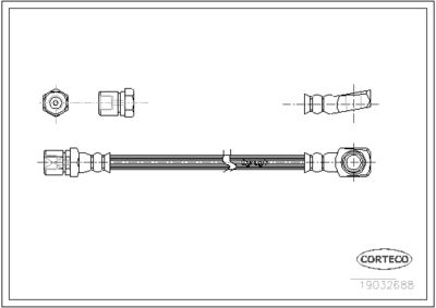 Brake Hose CORTECO 19032688