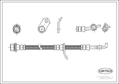 Brake Hose CORTECO 19033057