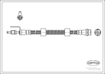 Brake Hose CORTECO 19033498