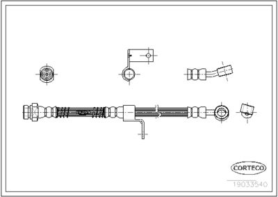 Brake Hose CORTECO 19033540