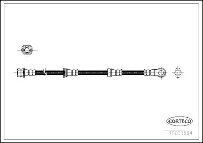 Brake Hose CORTECO 19033554