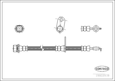 Brake Hose CORTECO 19033578